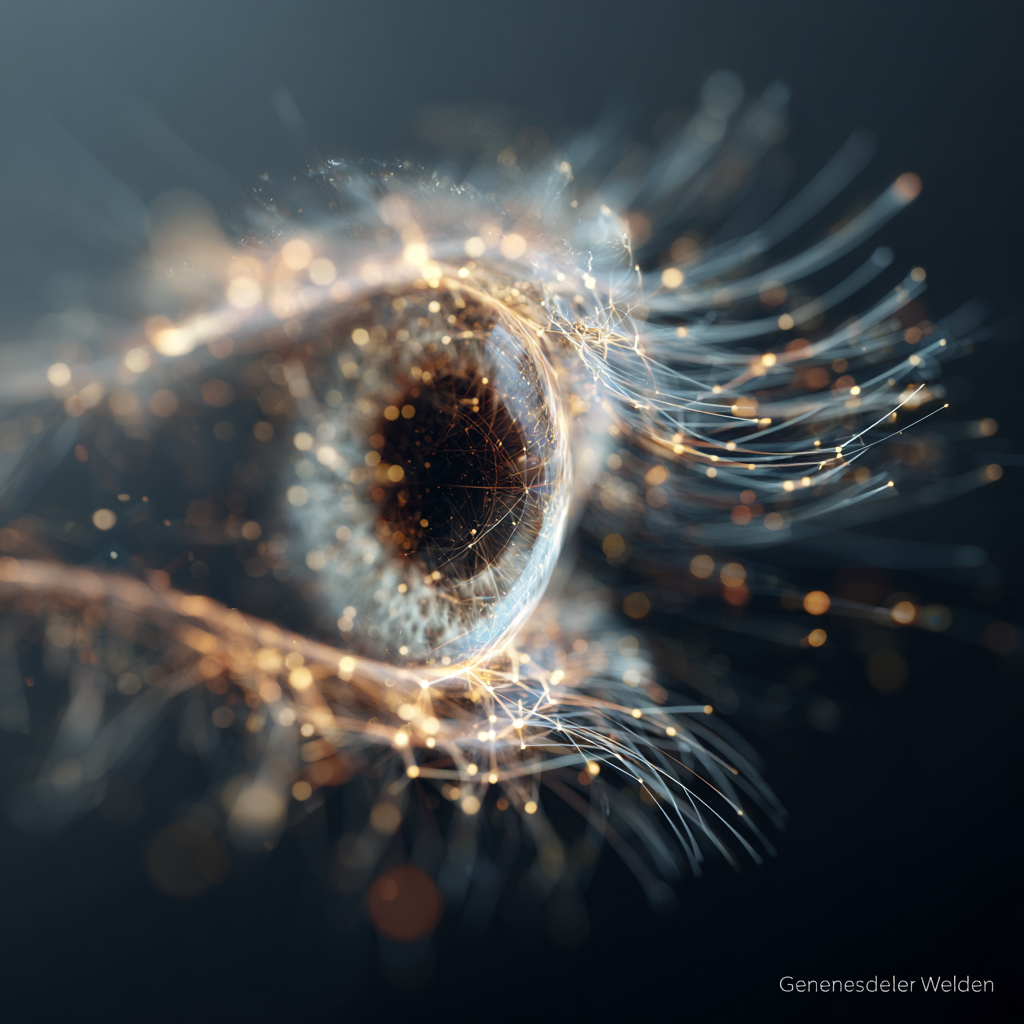 Glowing Abstract Neural Network Avatar with Data Flow