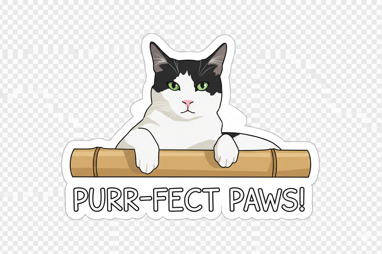 Convert image to web-style outline sticker with fun phrase