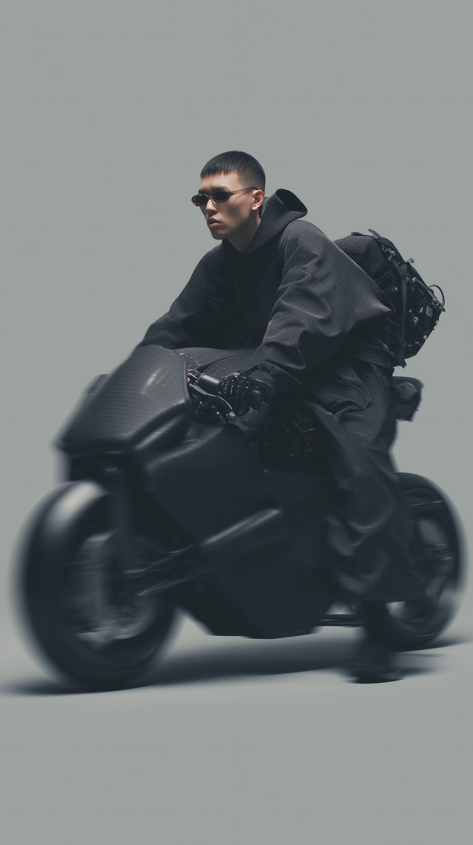 High-Speed Biker: Dynamic Motorbike Photography