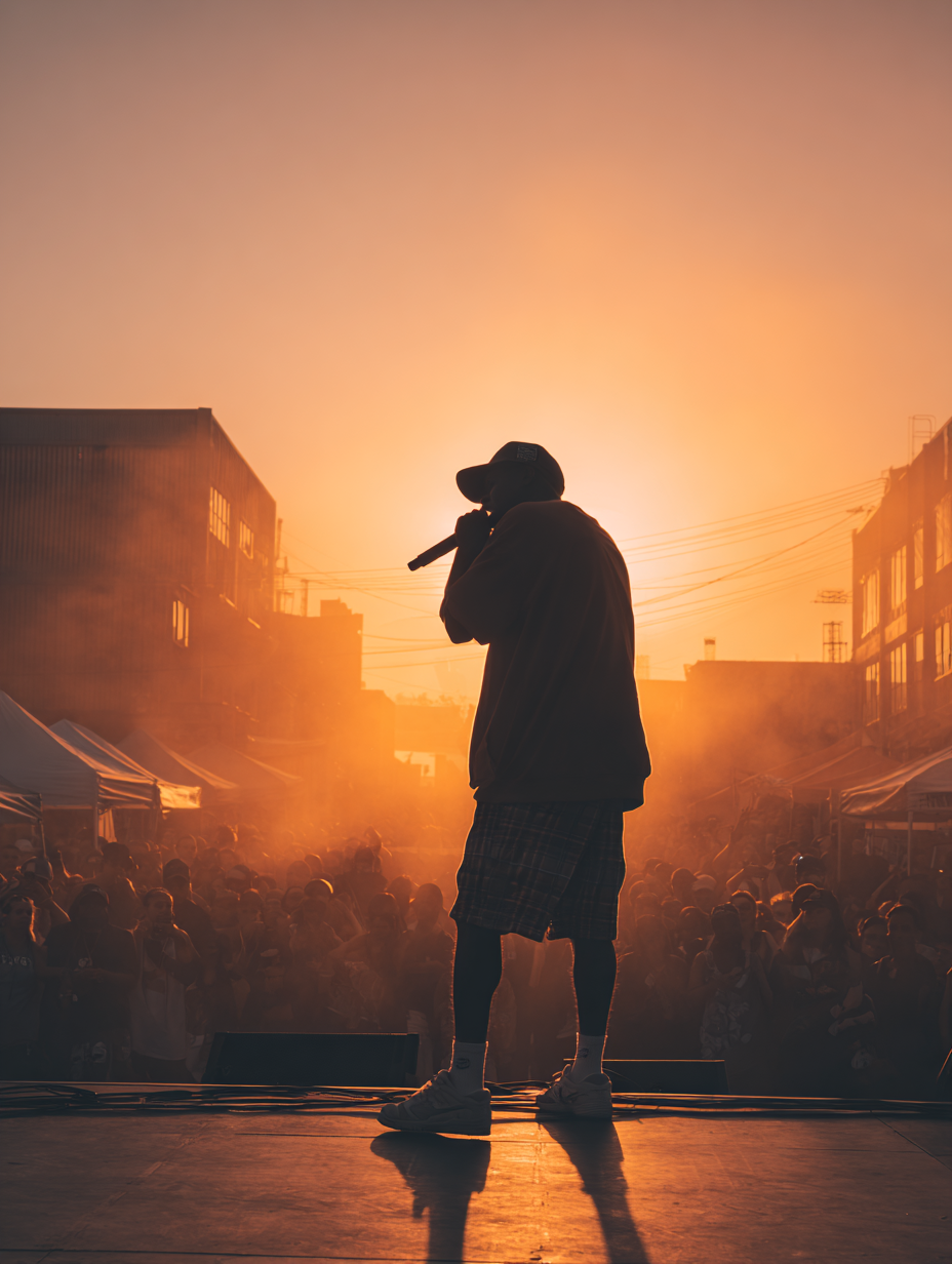 Hip Hop Artist Performing Outdoors