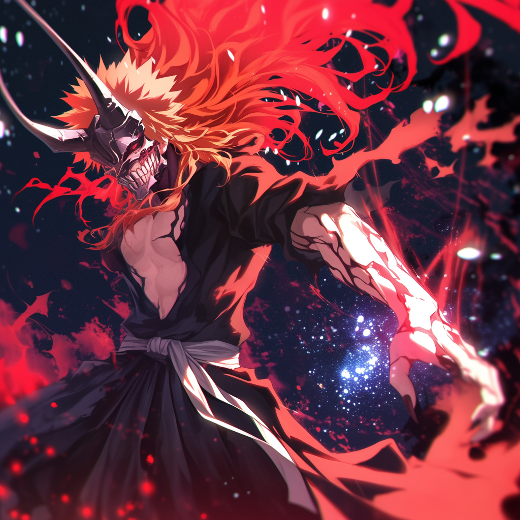 Ichigo Kurosaki in Vastolorde Form with Hollow Mask