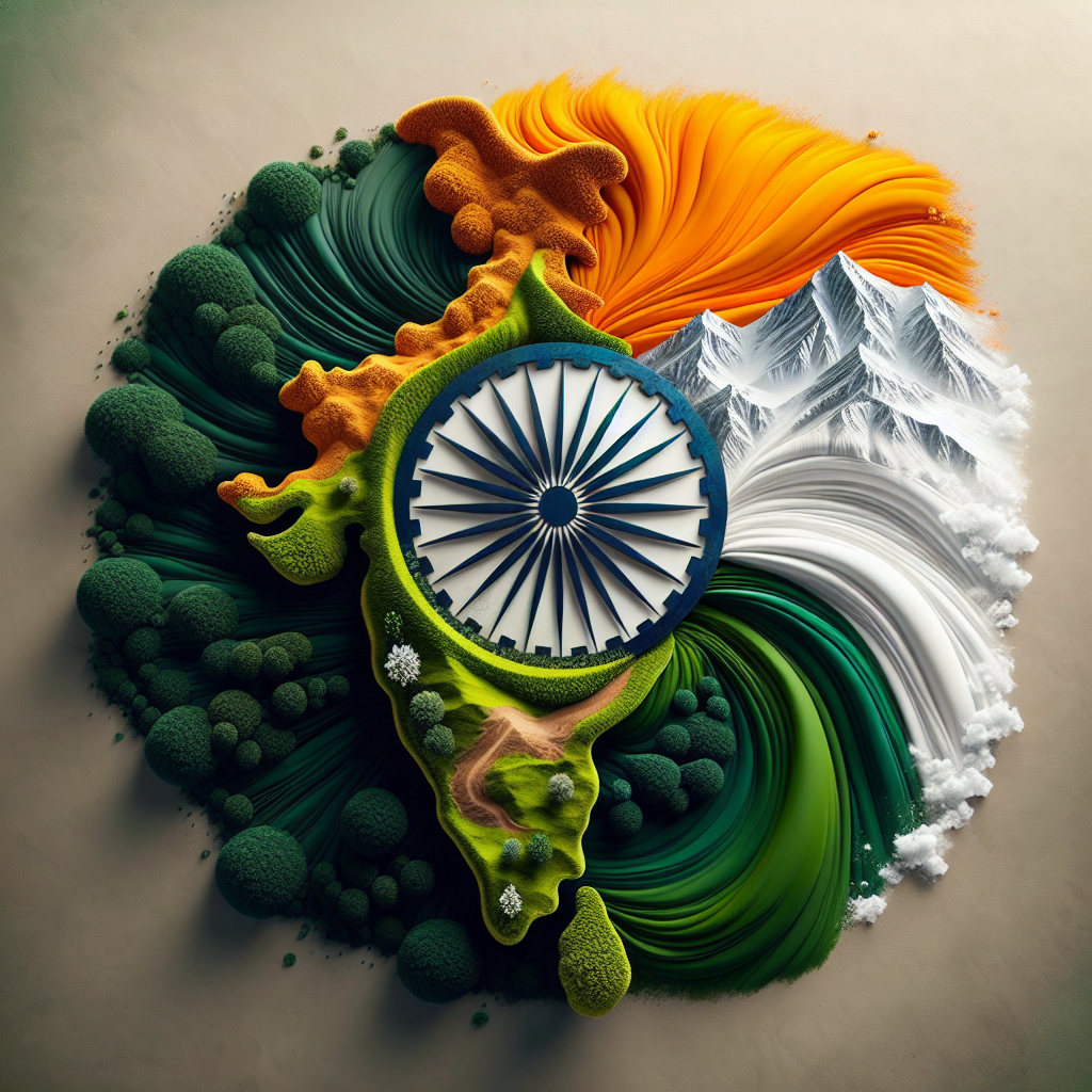 Indian Flag from Three Iconic Locations