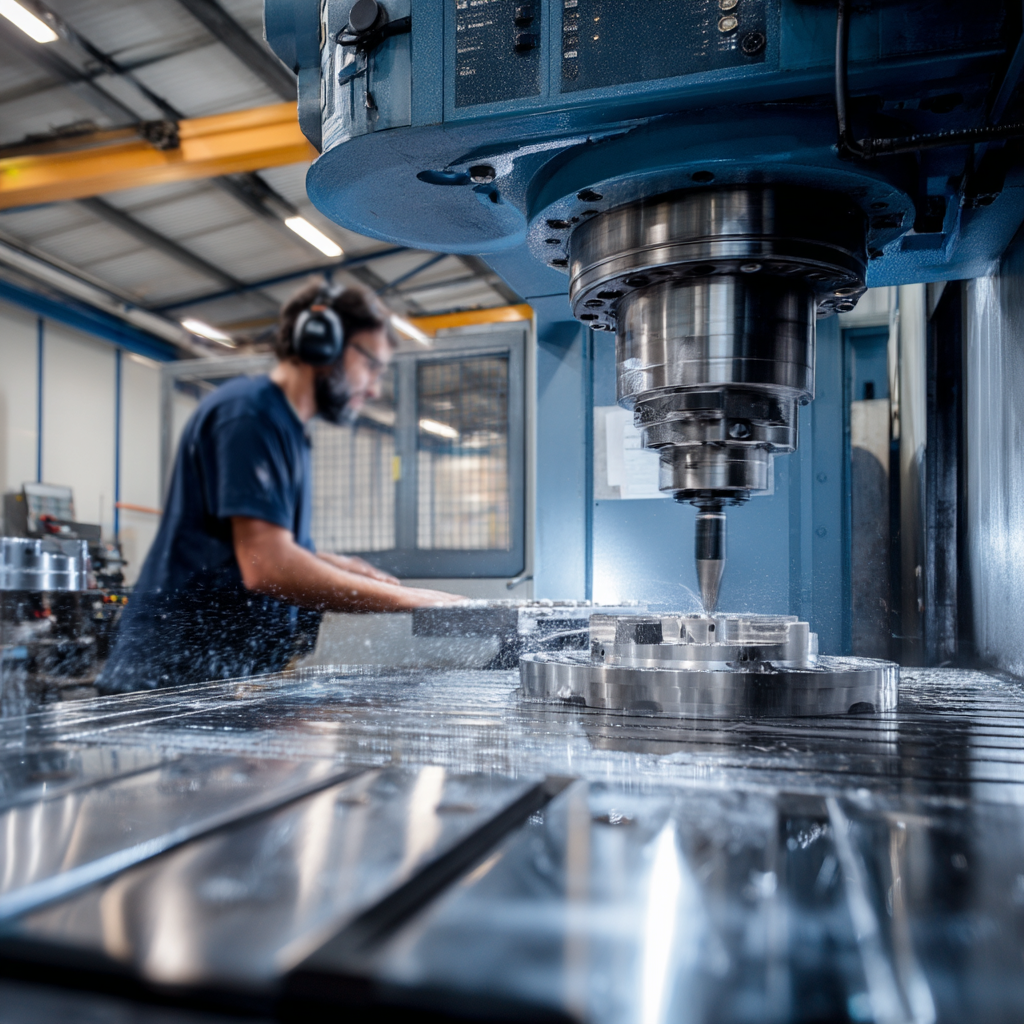 Industrial CNC Machining Center in Operation