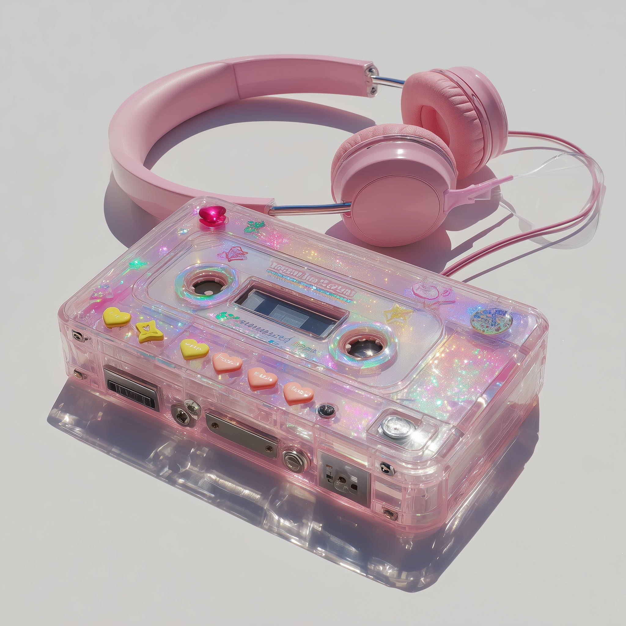 Kawaii Bubblegum Pink Portable Cassette Player