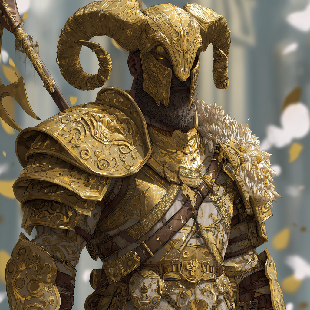 Kratos Wearing the Golden Armor of Aries