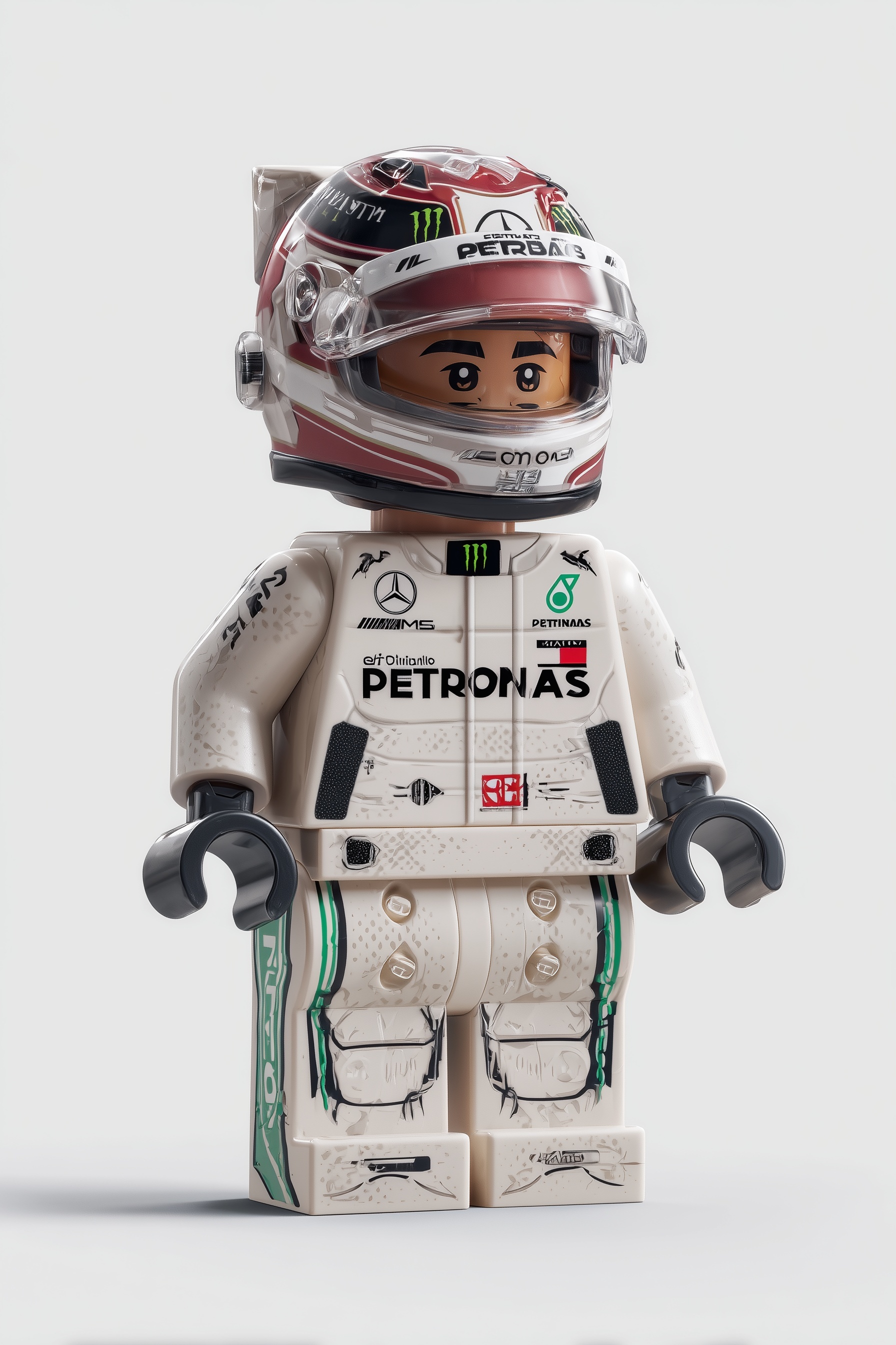 LEGO Lewis Hamilton Minifigure with Mercedes F1 Gear