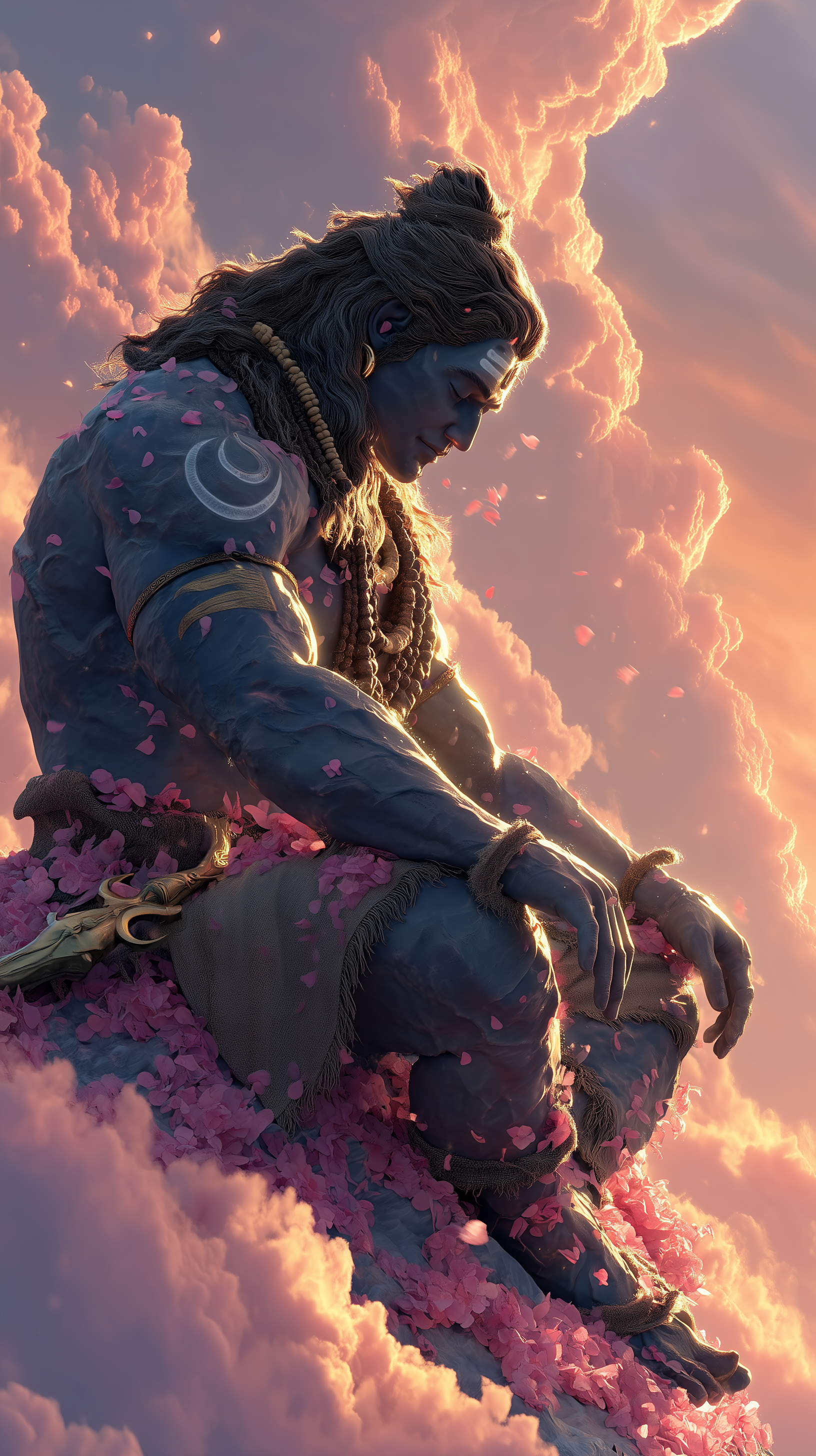 Lord Shiva Meditating Amidst the Himalayas