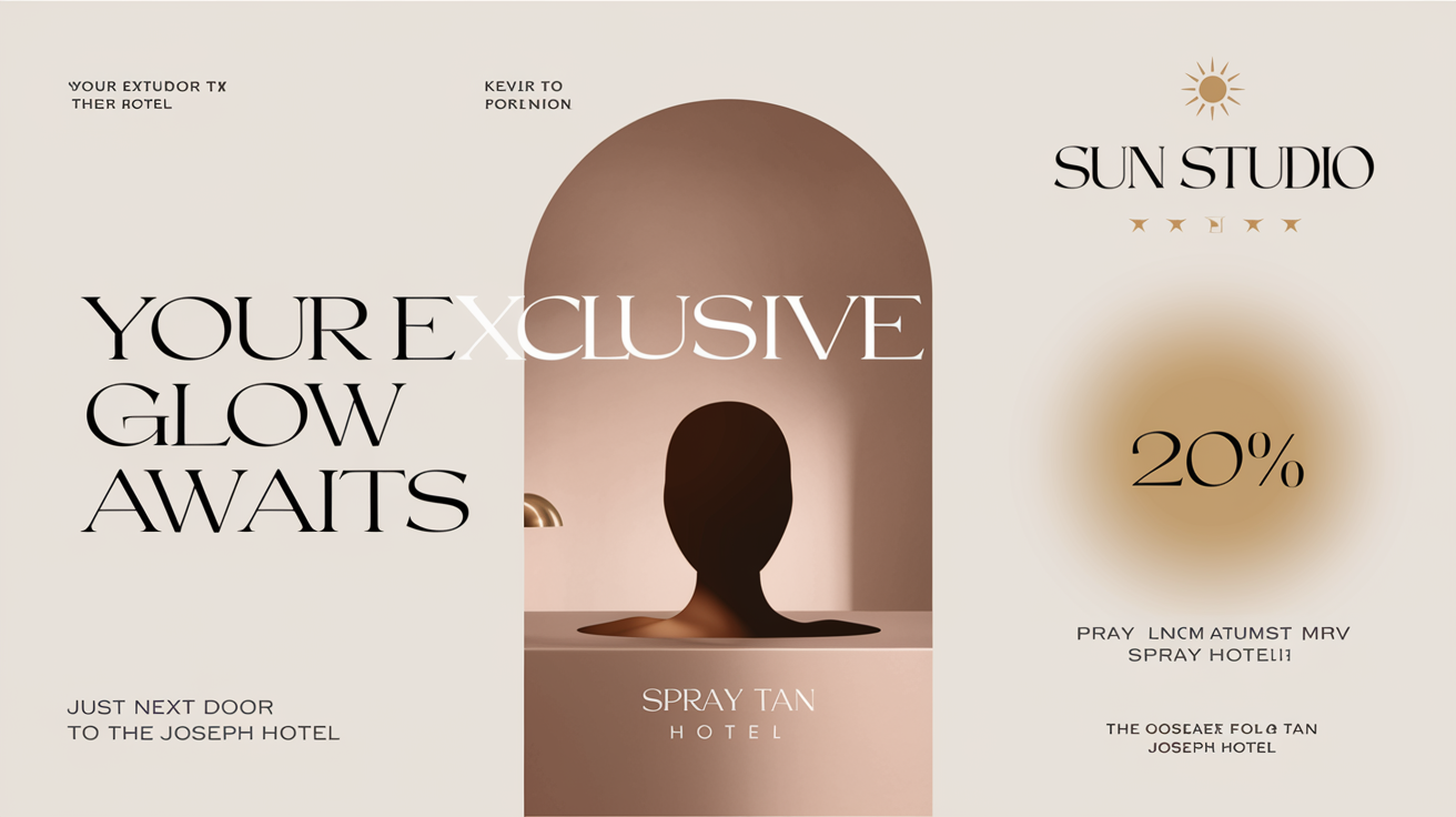 Luxurious Modern Design for a Boutique Spray Tan Service Card