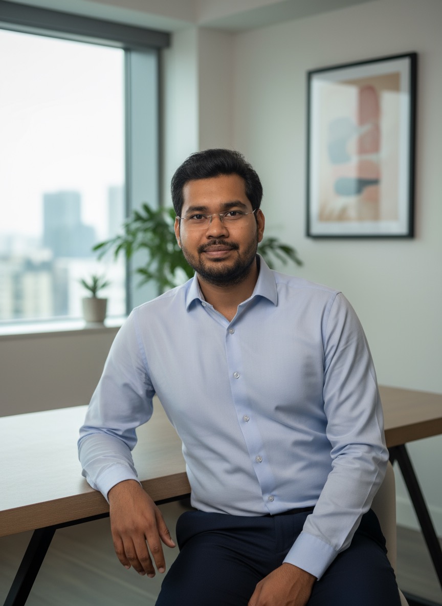 Professional Individual in Bold Pose - Hyper-Realistic Edit