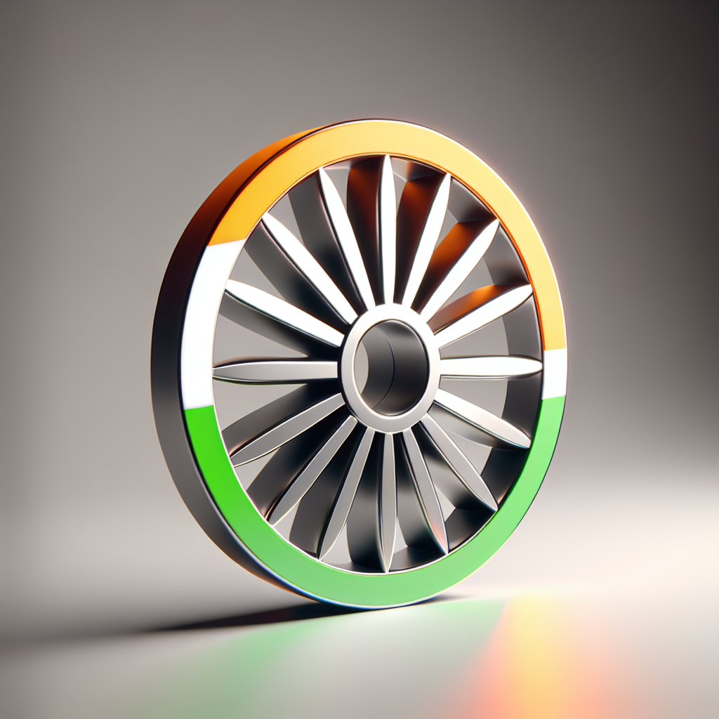 Minimalist Ashoka Chakra Product Shot