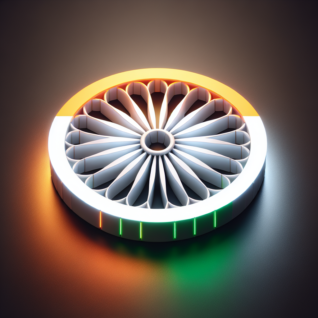 Minimalist Ashoka Chakra Product Shot