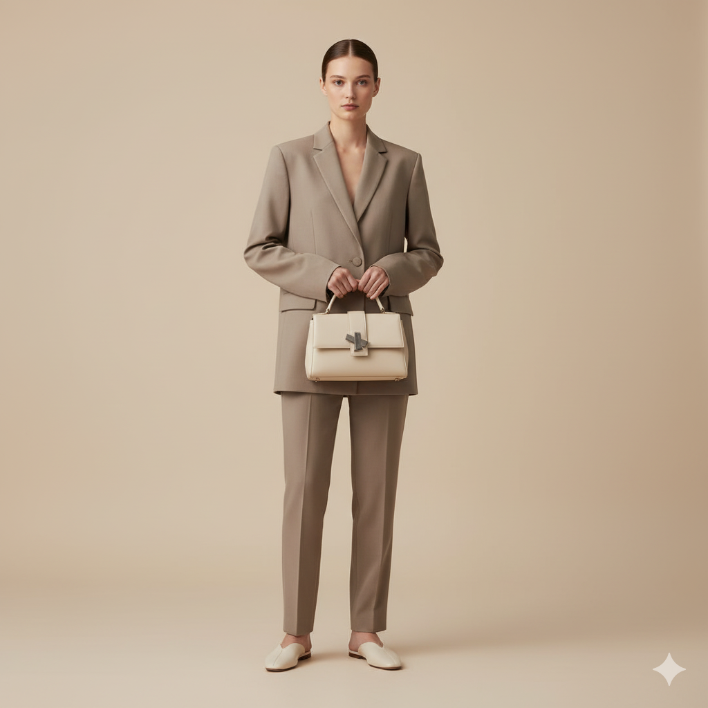 Designer Handbag Elegance: Studio Portrait