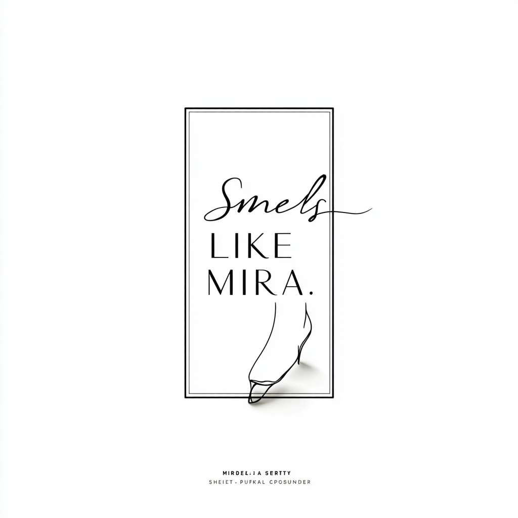 Minimalistic Logo with Abstract Female Foot Line Art