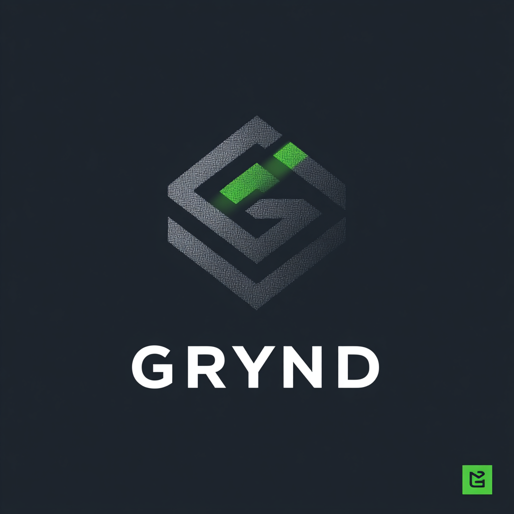Modern Geometric 'G' Logo for GRYND Job-Matching Platform