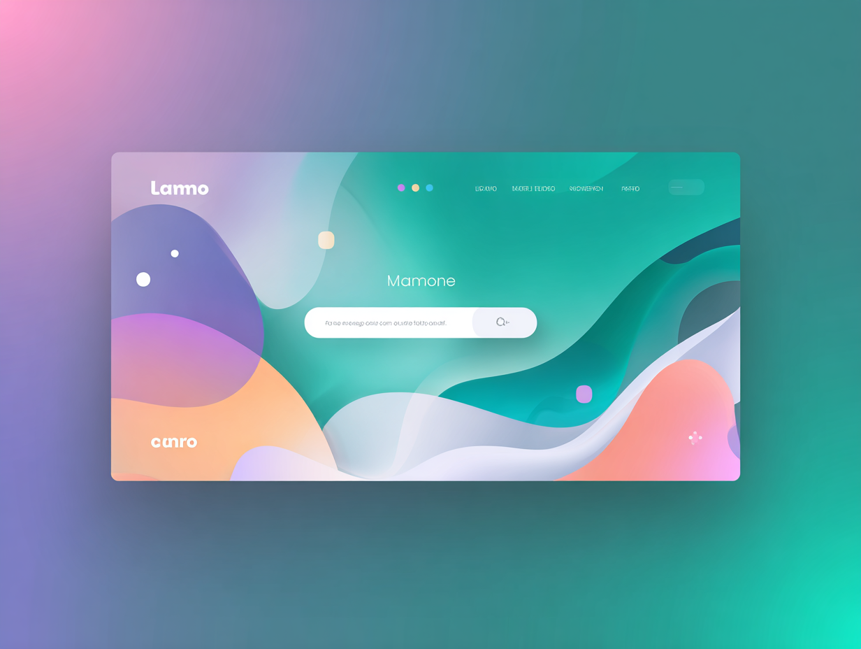 Modern Minimalist Banner with Centered Logo and Soft Gradient Background