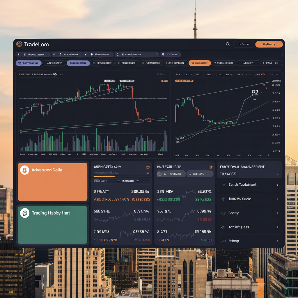 Modern Trading Platform Interface with Emotional and Habit Management