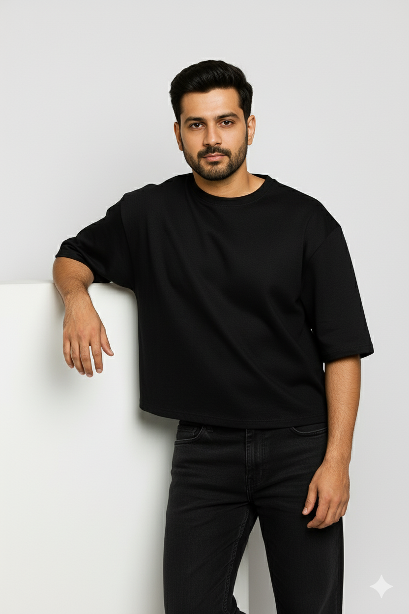 High-Resolution Half-Body Studio Portrait in Relaxed Pose