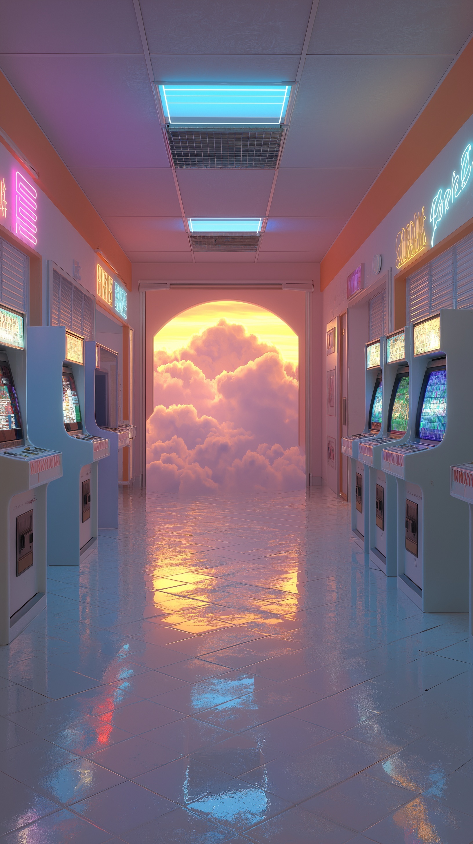 Neon Dreams: Explore a Surreal Arcade Wonderland
