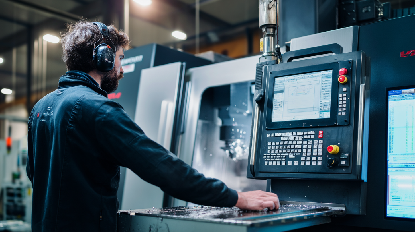 Operativo de Mecanizado CNC en un Taller Moderno