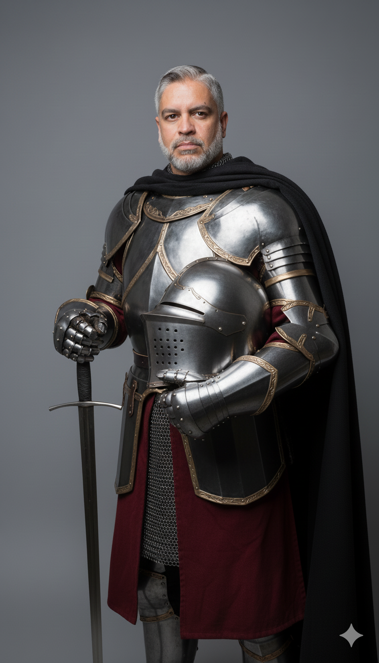 Medieval Knight Portrayed in AI Scene Translation