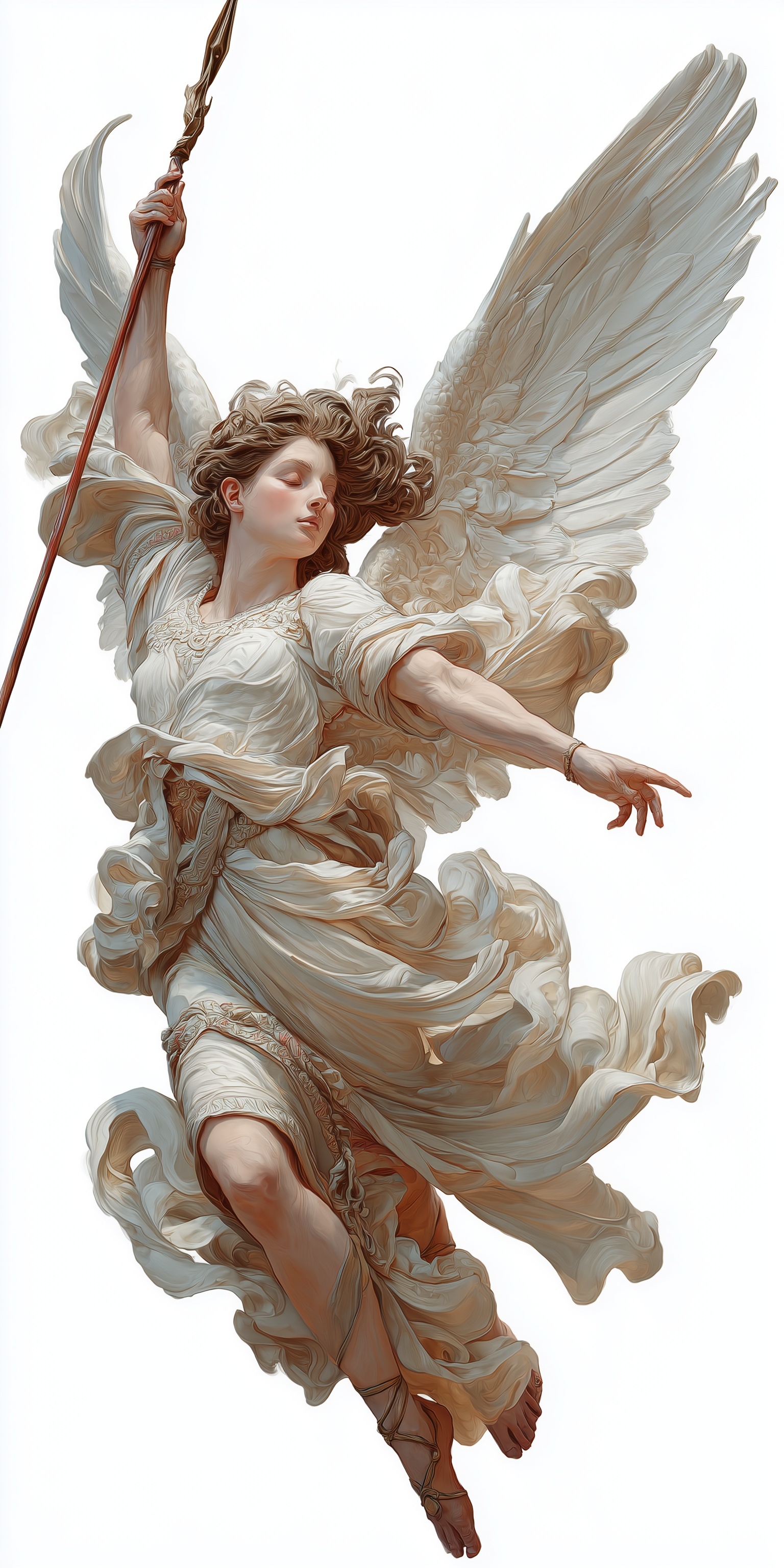 Powerful Female Angel Painting - Unique Art Display