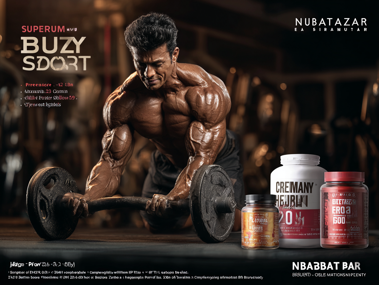 Promotional Gym Workout Video Featuring Indian Bodybuilder and Supplements
