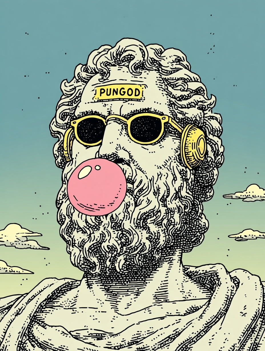 Punk God: Socrates in Shades & Bubblegum Bliss