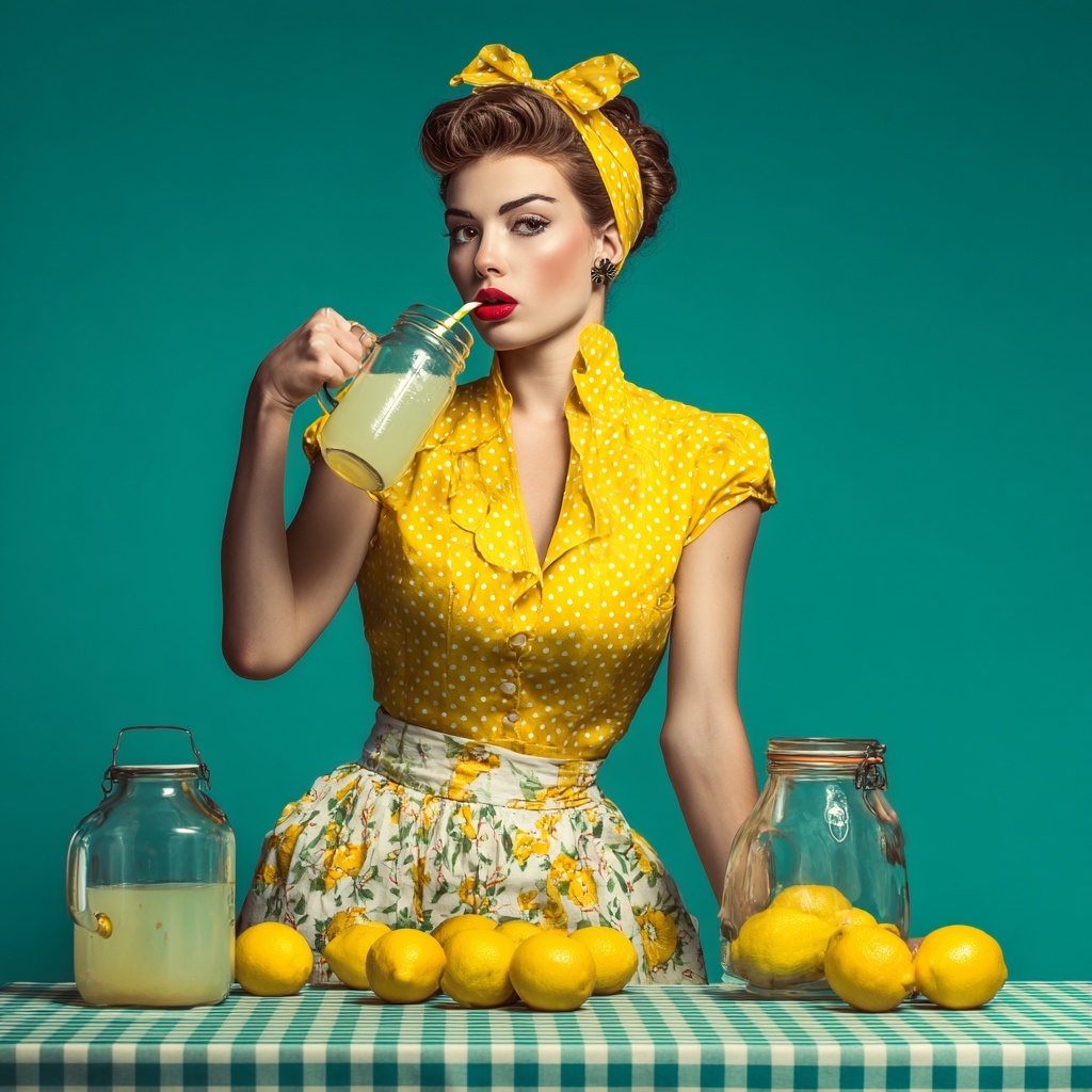 Refreshing Lemonade: Join the Pin-Up Model Fun!