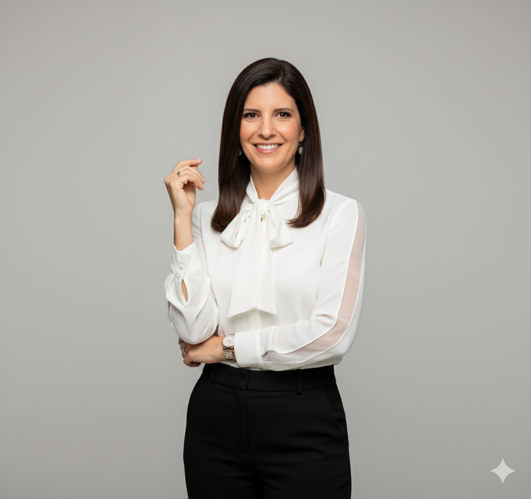 Chic Corporate Portrait: Elegant Female in Studio