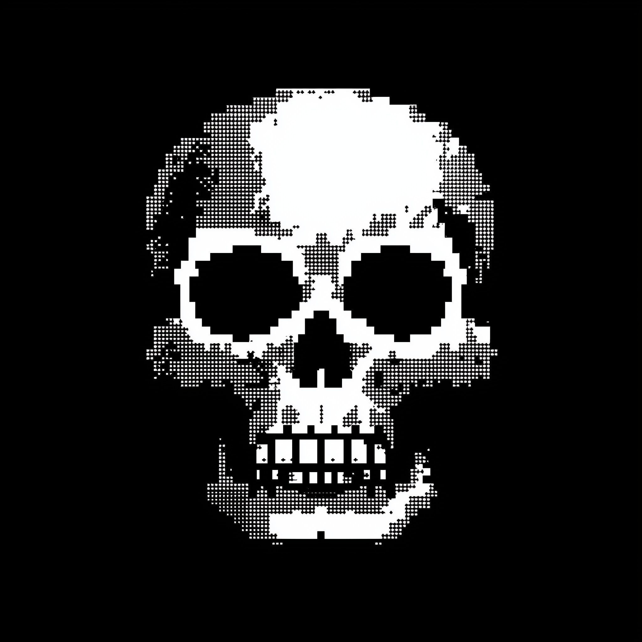 Retro 8-Bit Skull Art for Gamers