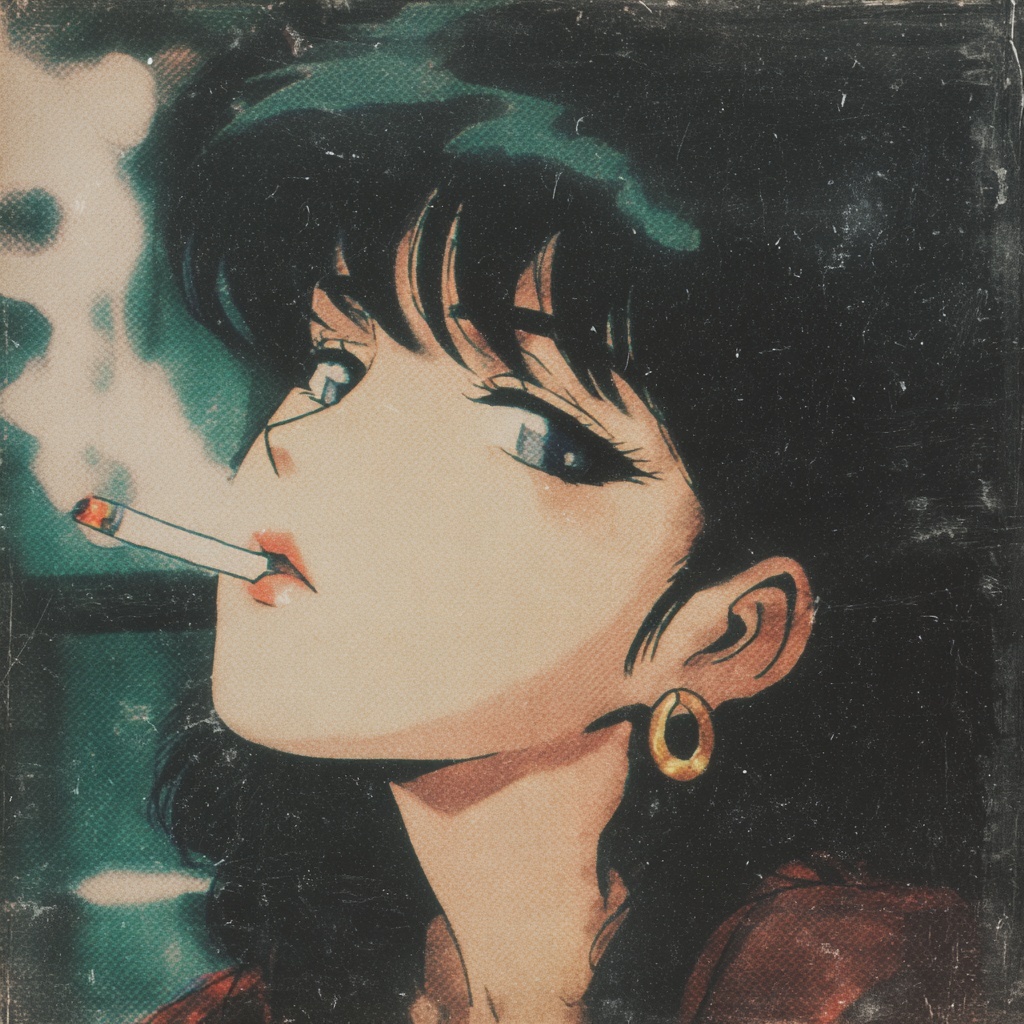 Retro Anime Vibes: Yoshitaka Amano Inspired Art