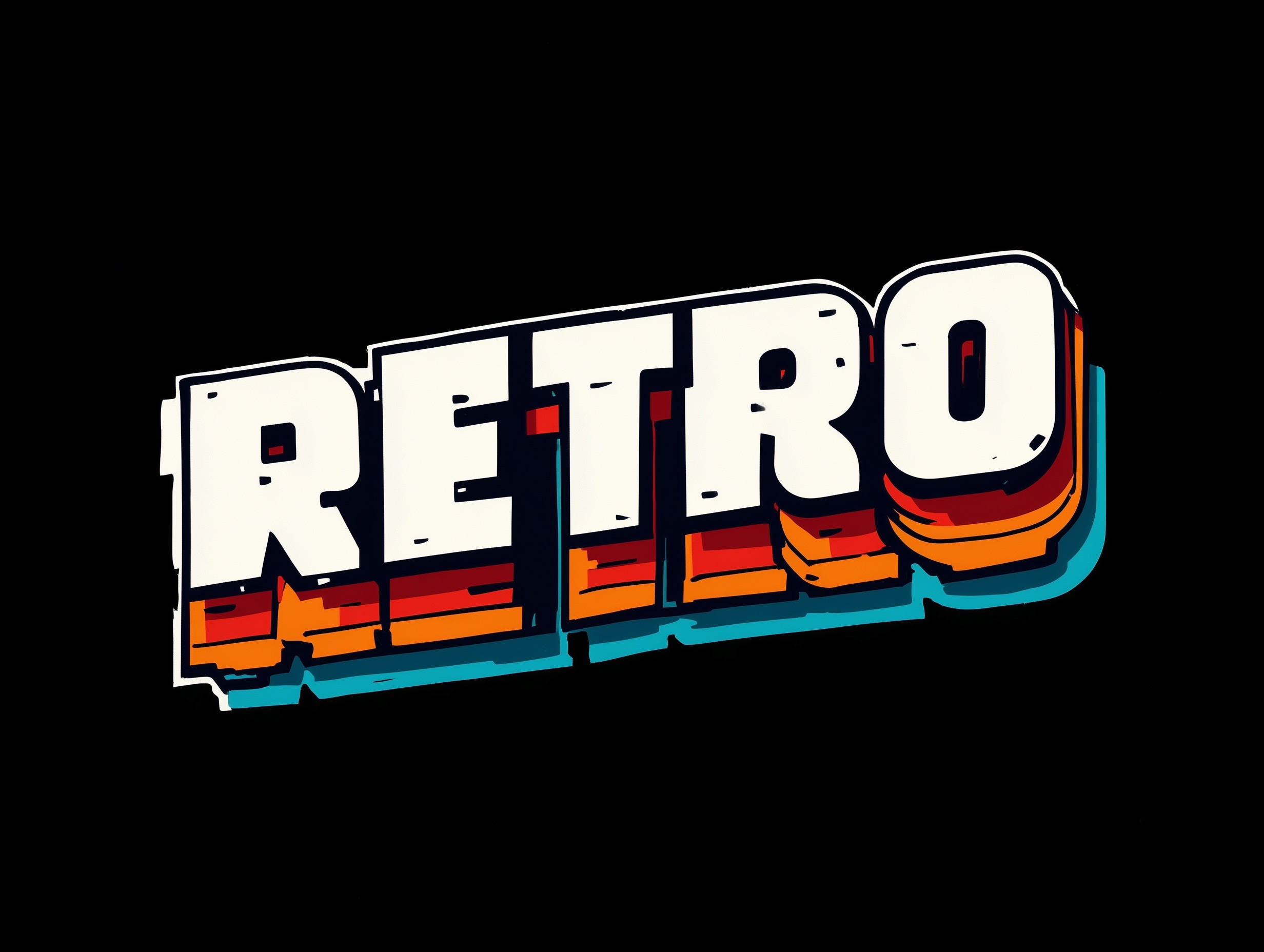 RETRO Logo: 8-Bit Gaming Style for Social Media