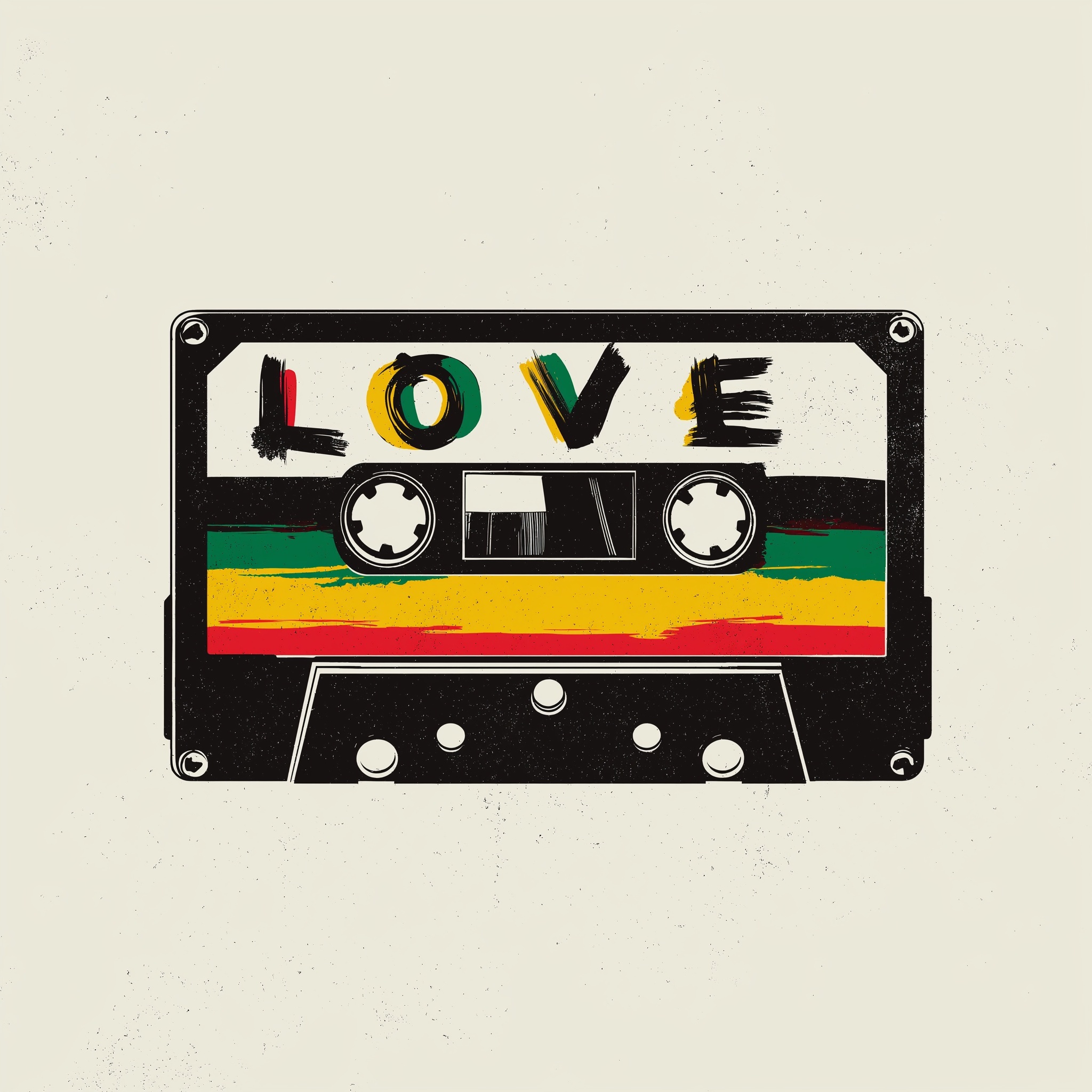 Retro Love: Rastafari Cassette Tape Design
