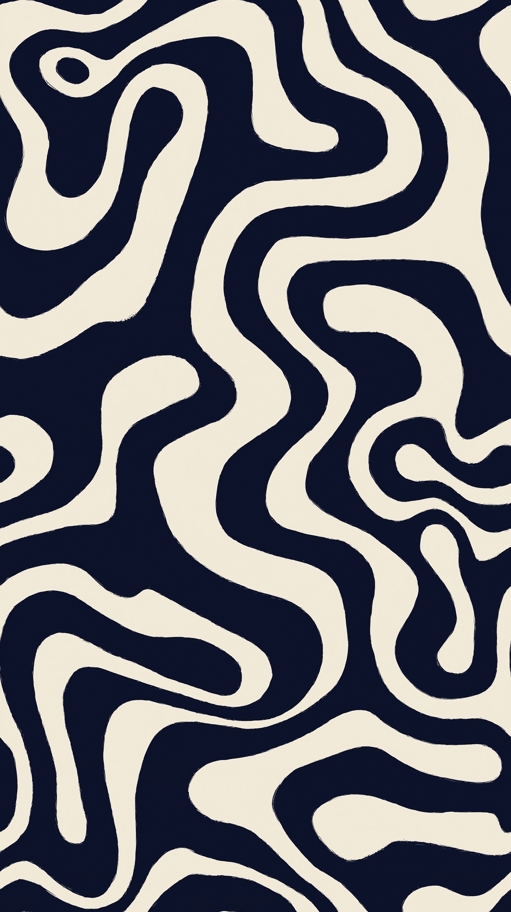 Retro Waves: Modern Deep Navy & Off-White Design