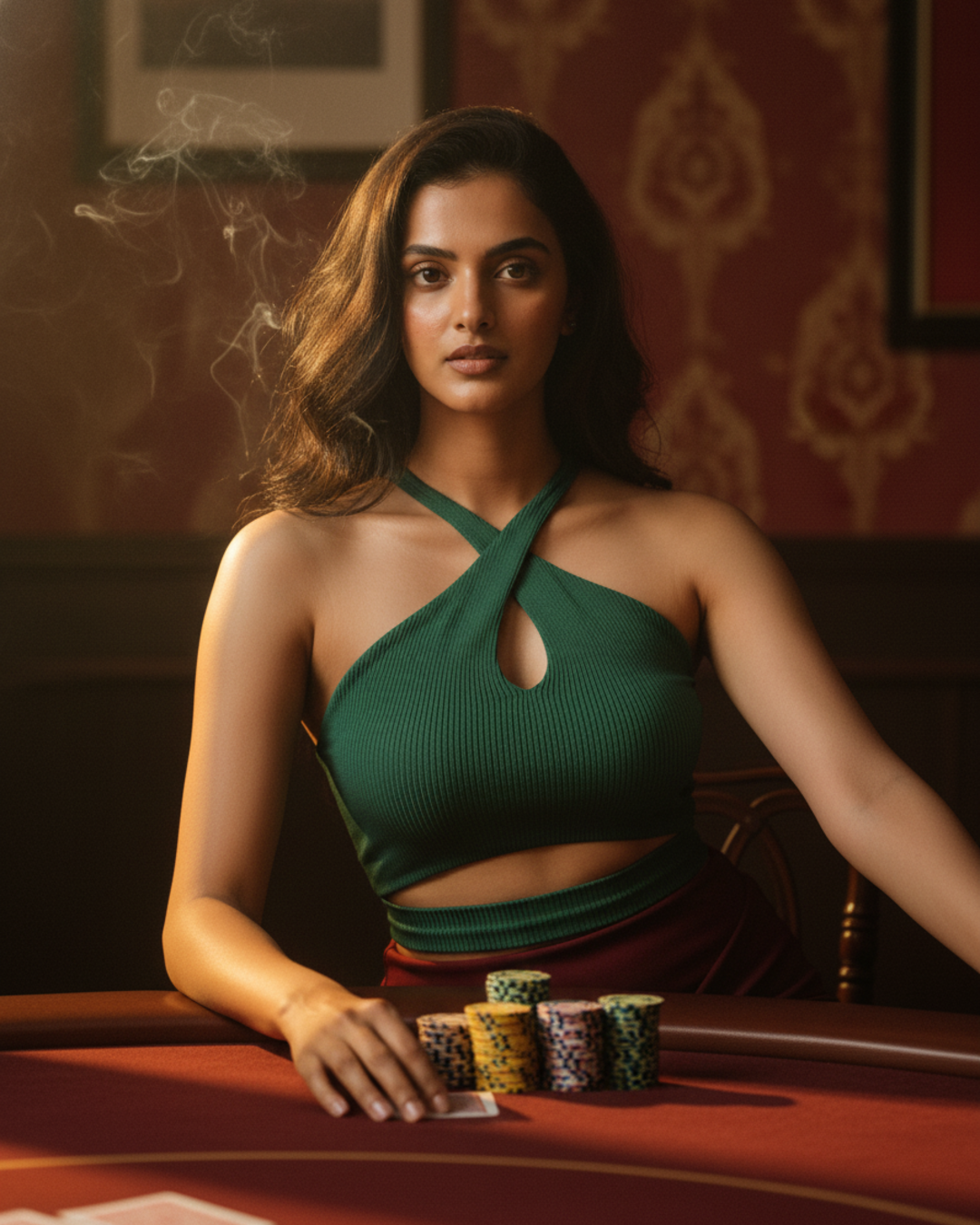 Confident Woman in Sharp Focus: Hasselblad Portrait