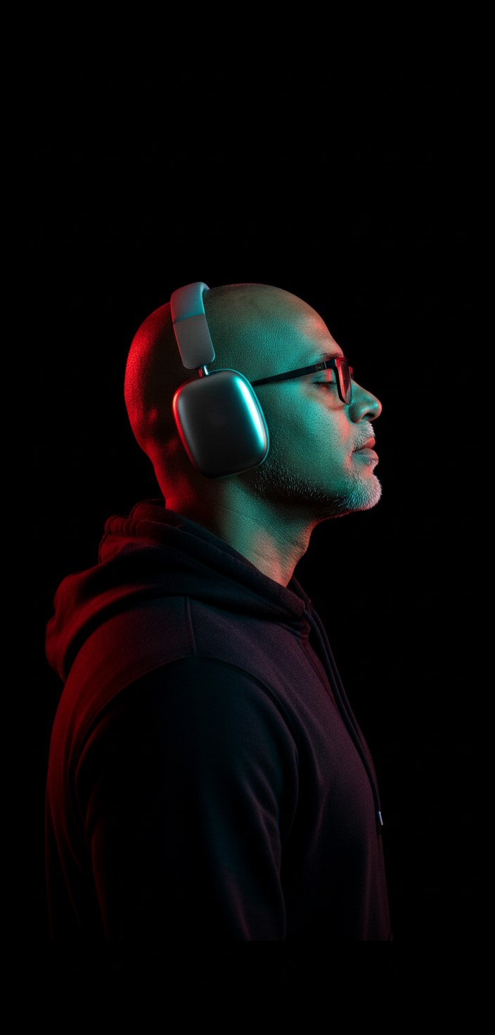 Serenity in Hoodie: Side Profile Portrait