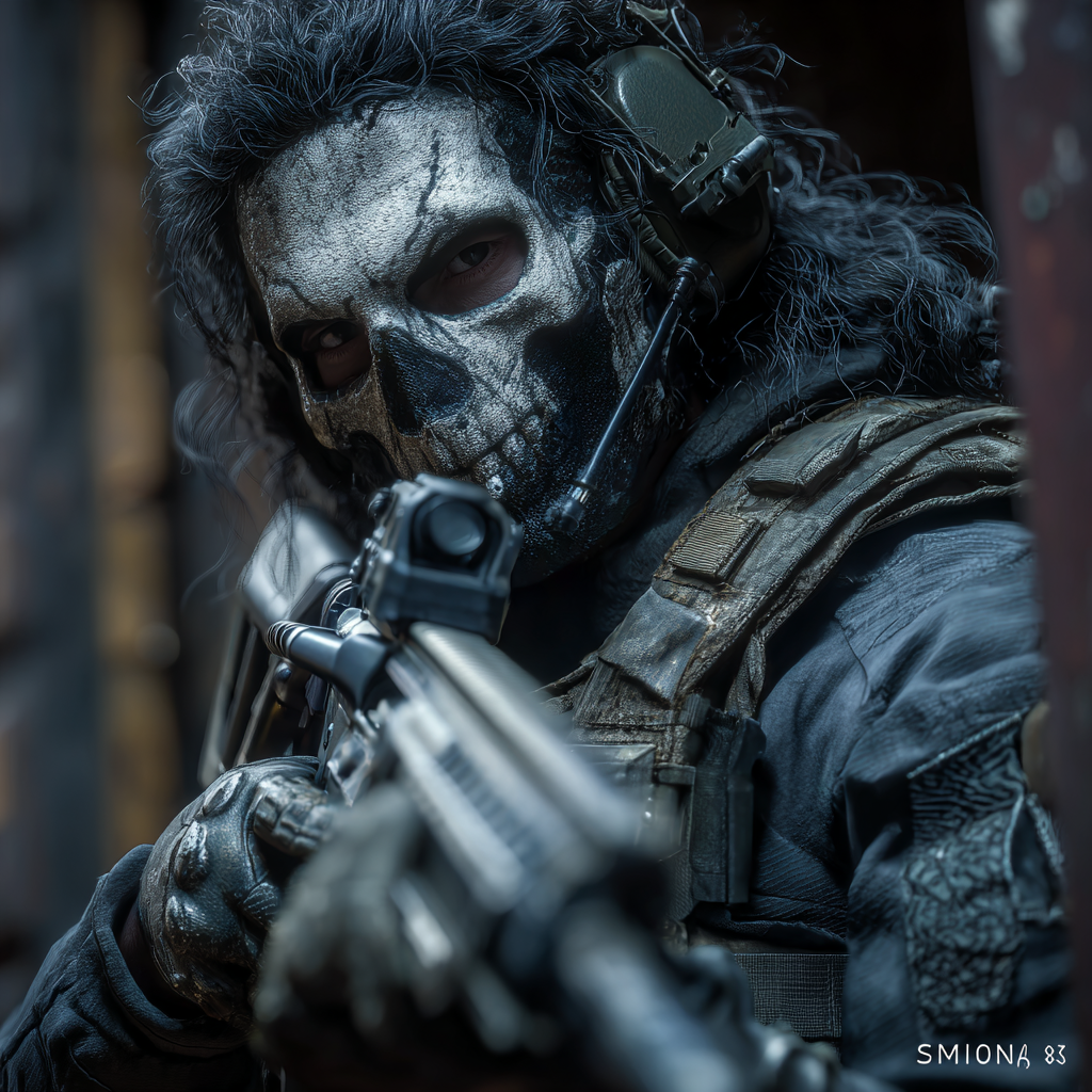 Simon 'Ghost' Riley in Tactical Gear with Skull Mask
