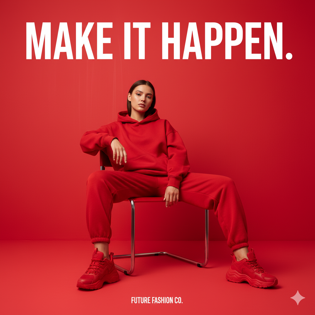 Modern Red Fashion Editorial: MAKE IT HAPPEN