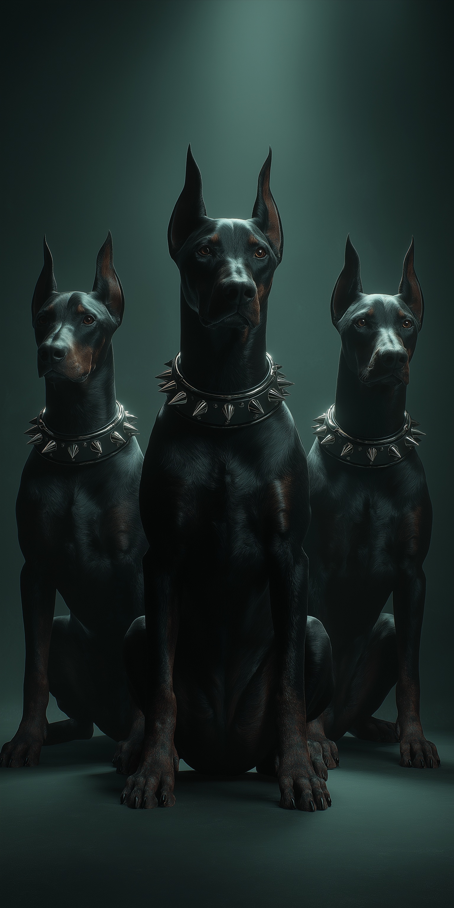 Stunning Dobermans: A Stylish Futuristic Noir