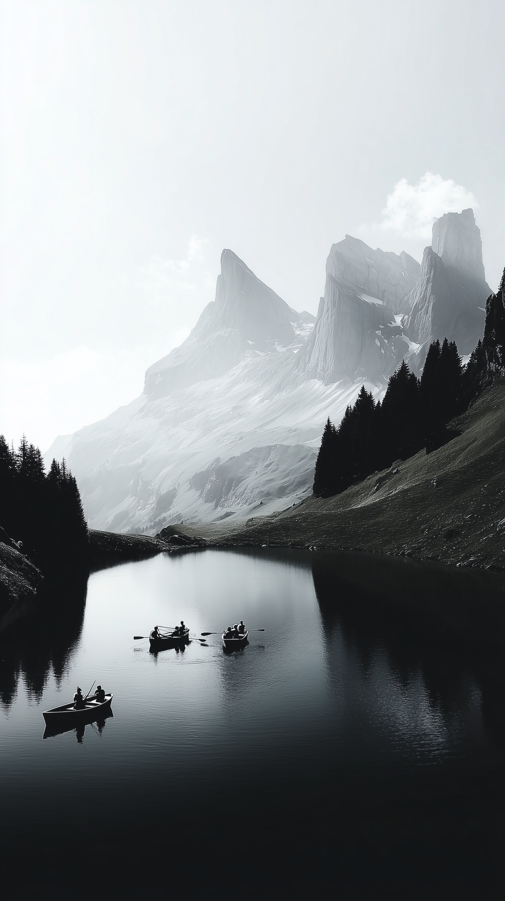 Tranquil Mountain Lake: Nature's Serene Escape