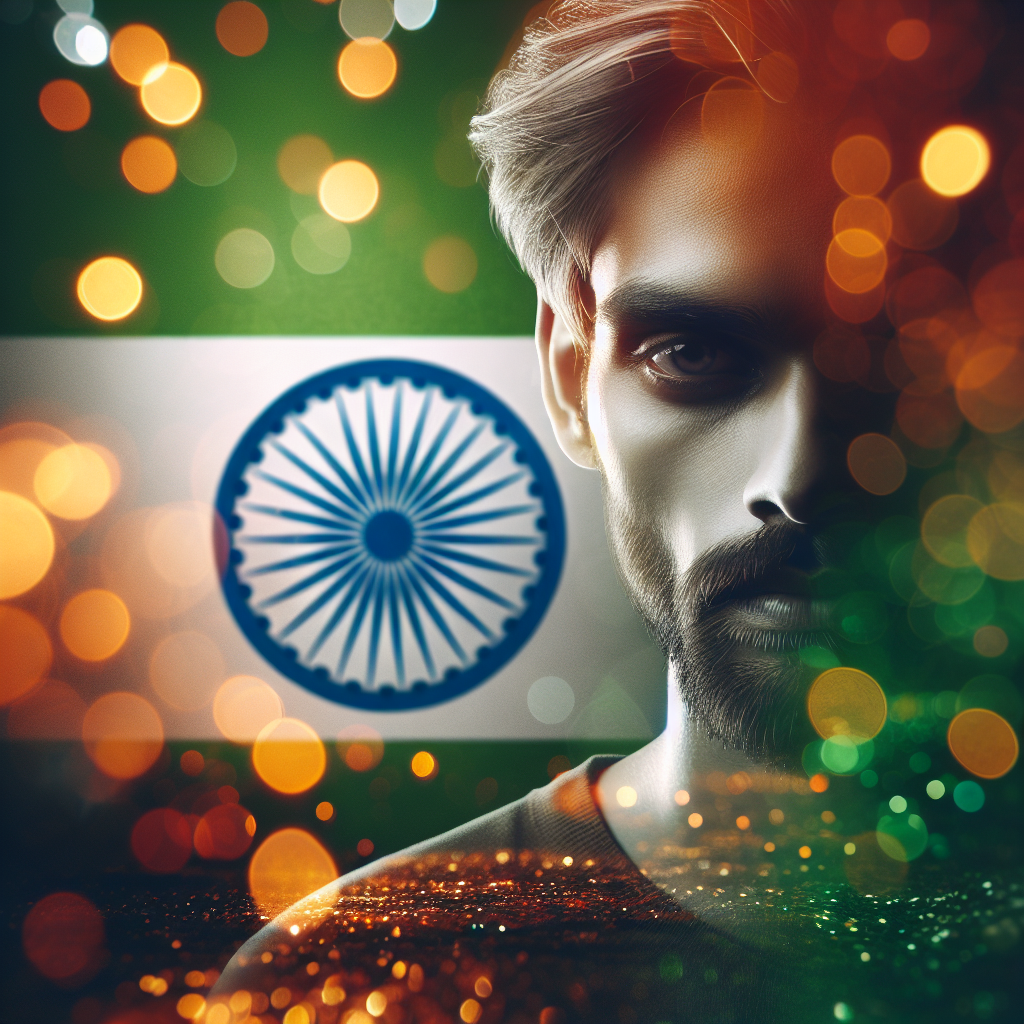 Tri-Color Portrait with Ashoka Chakra Ac