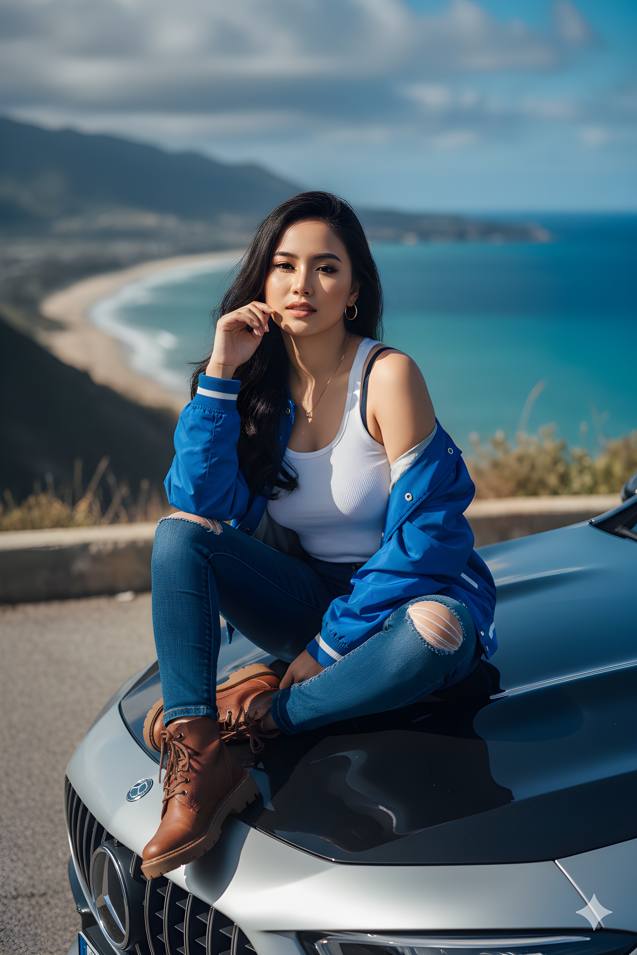 8K Cinematic Editorial: Indonesian Model with Mercedes AMG