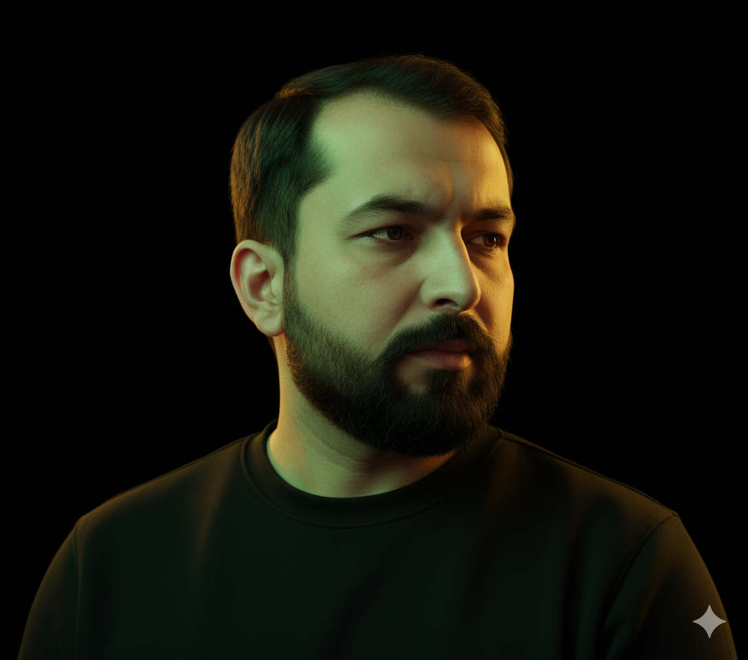 Lifelike Portrait with Stylish Black Sweatshirt