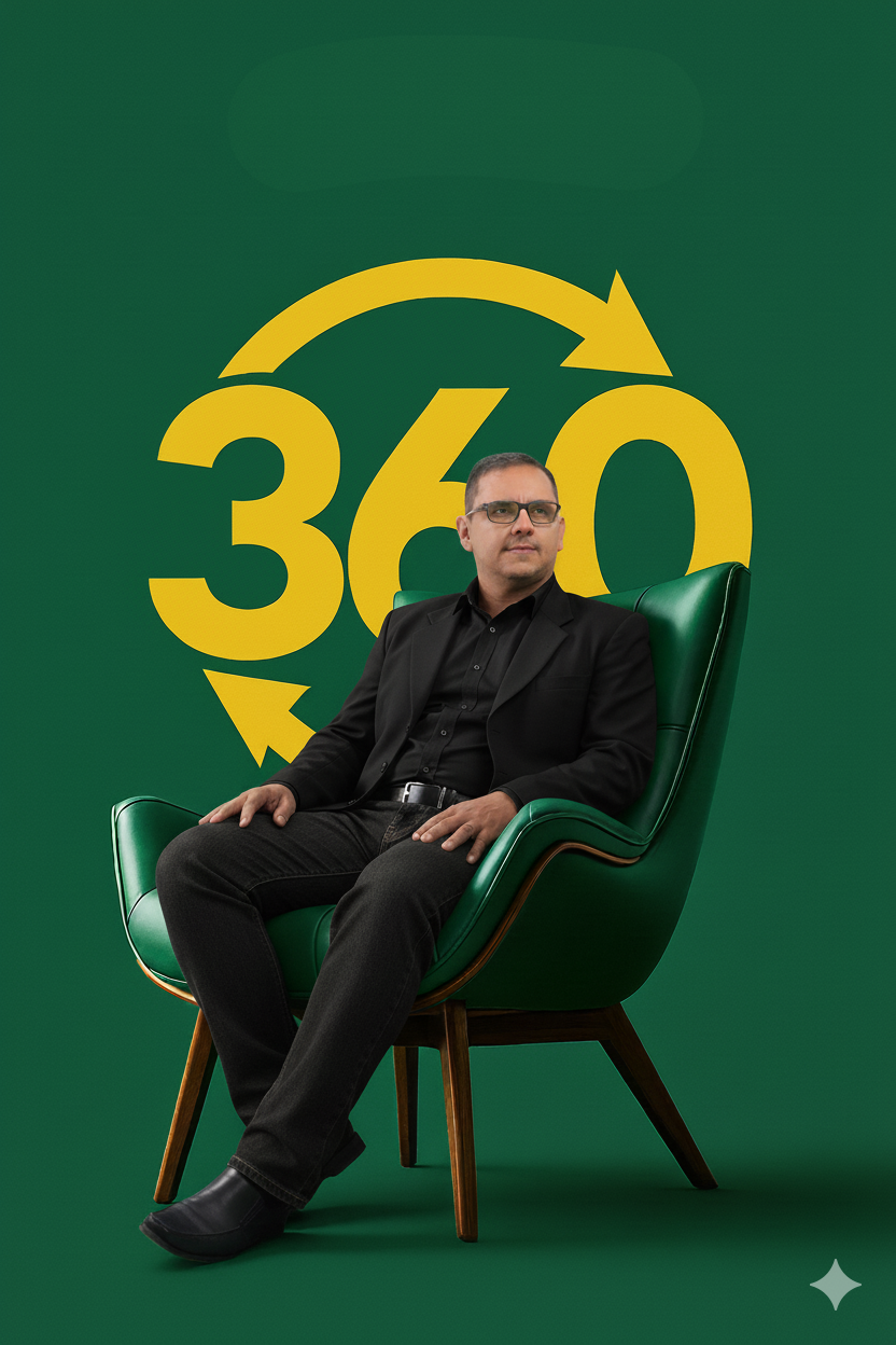 360 Vision: Serious Man in Corporate Setting