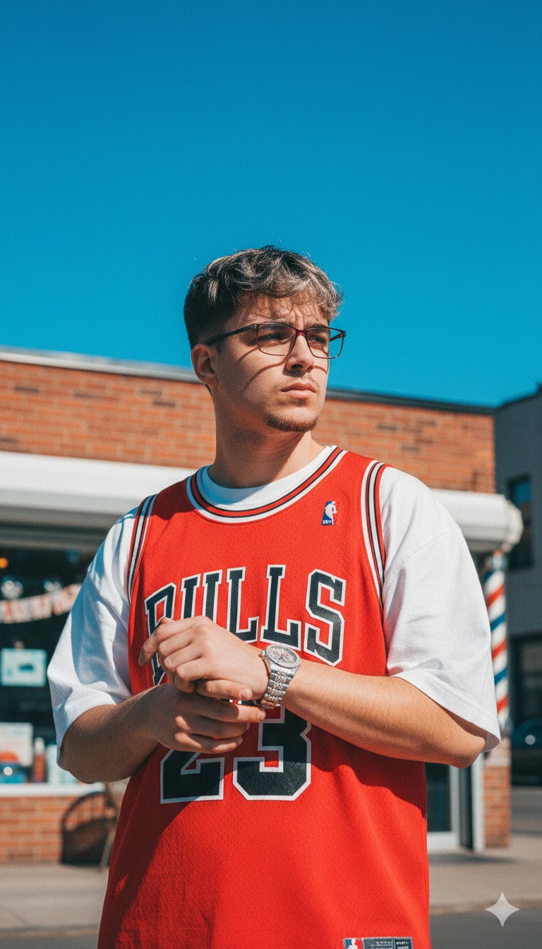 2000s Style: Confident Male Portrait in NYC