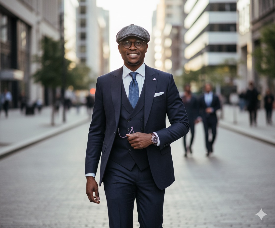 8K Ultra-Realistic Portrait: Stylish Man in Cityscape