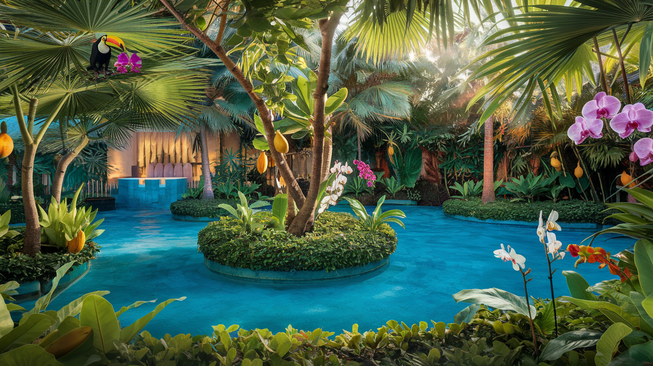 Vibrant Tropical Garden Oasis
