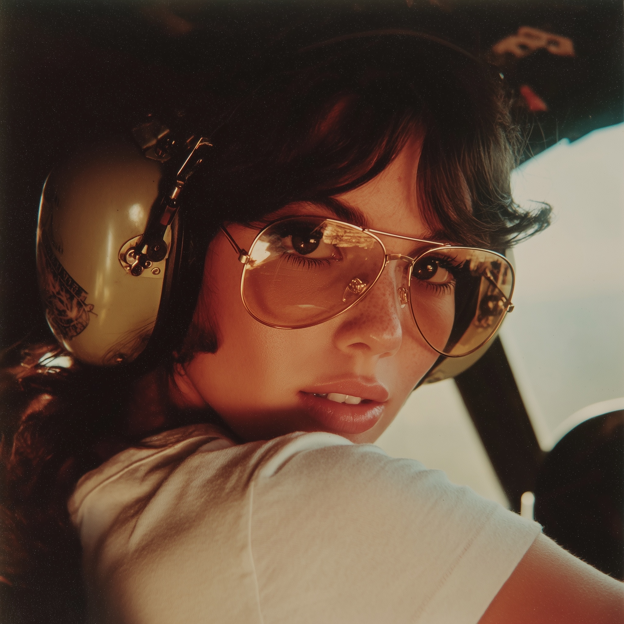 Vintage Cockpit Glam: 1972 Fashion Photography