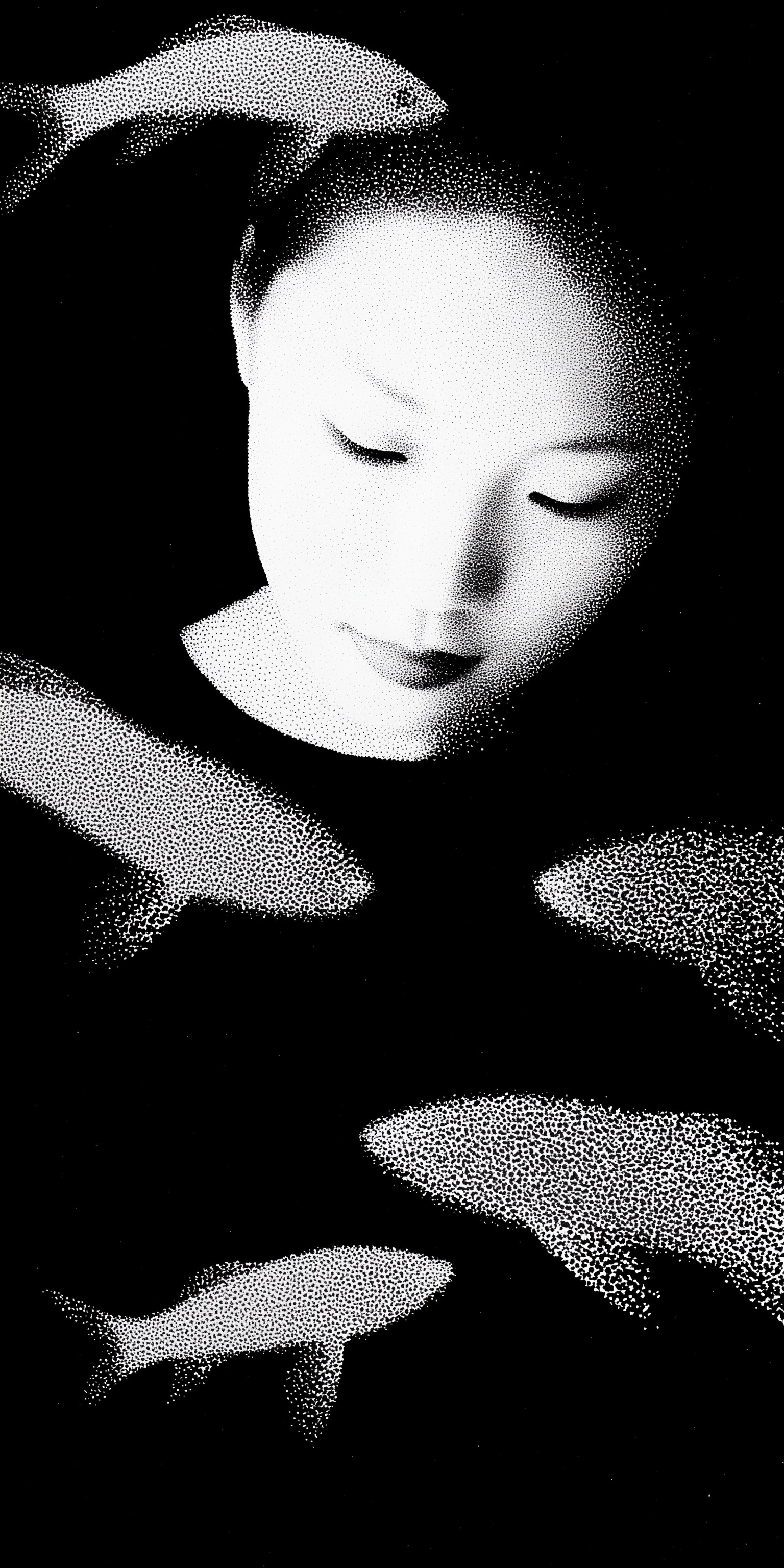 1930s Woman Portrait with Flying Fish Translation