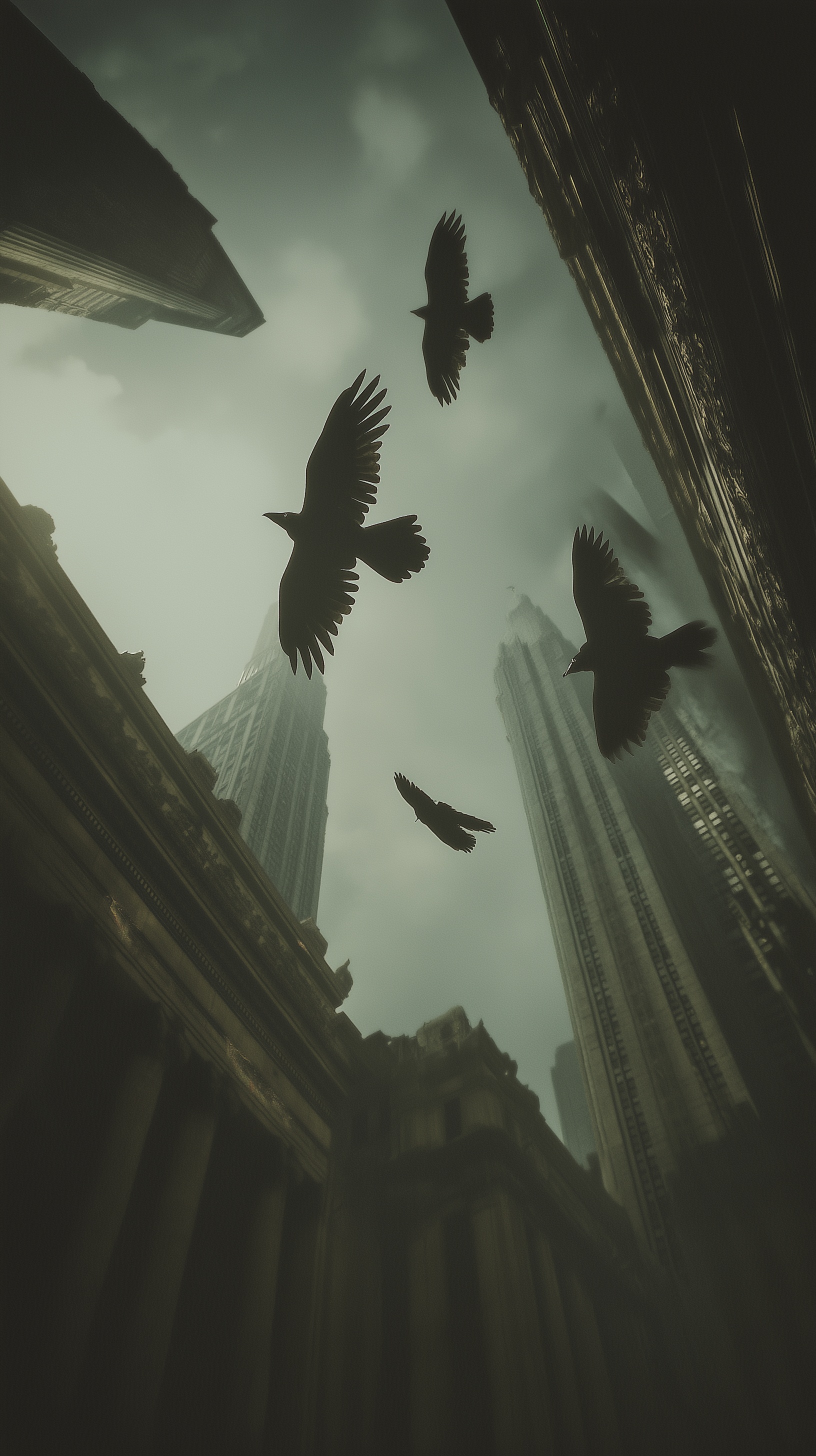 Vultures Over Luxury: A Dramatic Cityscape